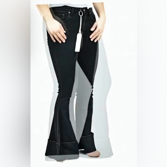 ❣️ NWT Italia TAKUTEA Taringa jeans Black with cuffs / trendy - Picture 14 of 17